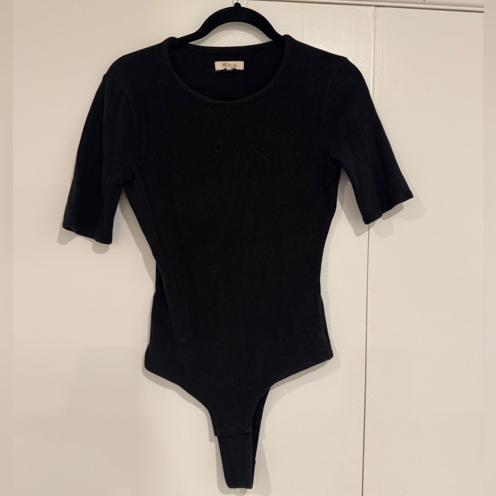 Madewell Black Short Sleeve Bodysuit Size Small